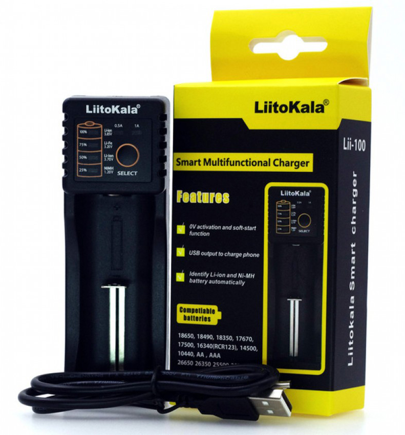 Универсальное зарядное устройство LIITOKALA Lii-100. Купить в Минске